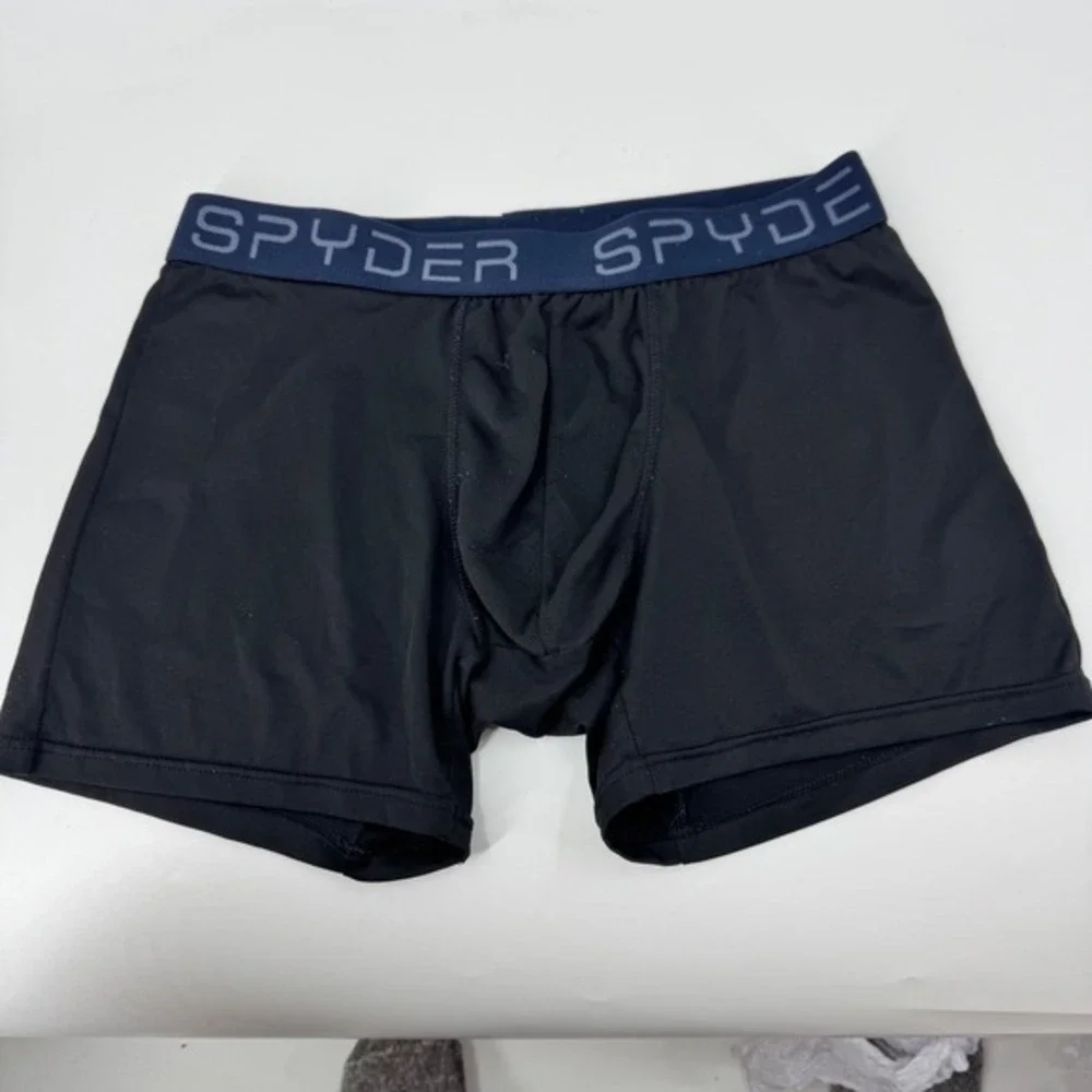 Spyder Mens‎ Boxer Briefs Black Performance Stretch Underwear Size Medium